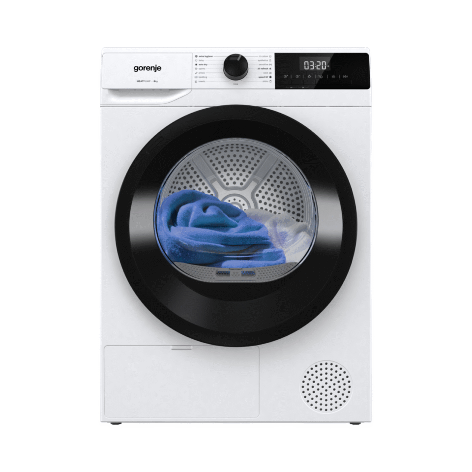 Gorenje DHNE83 – Sušilica za veš 8 kg (toplotna pumpa, Inverter motor)