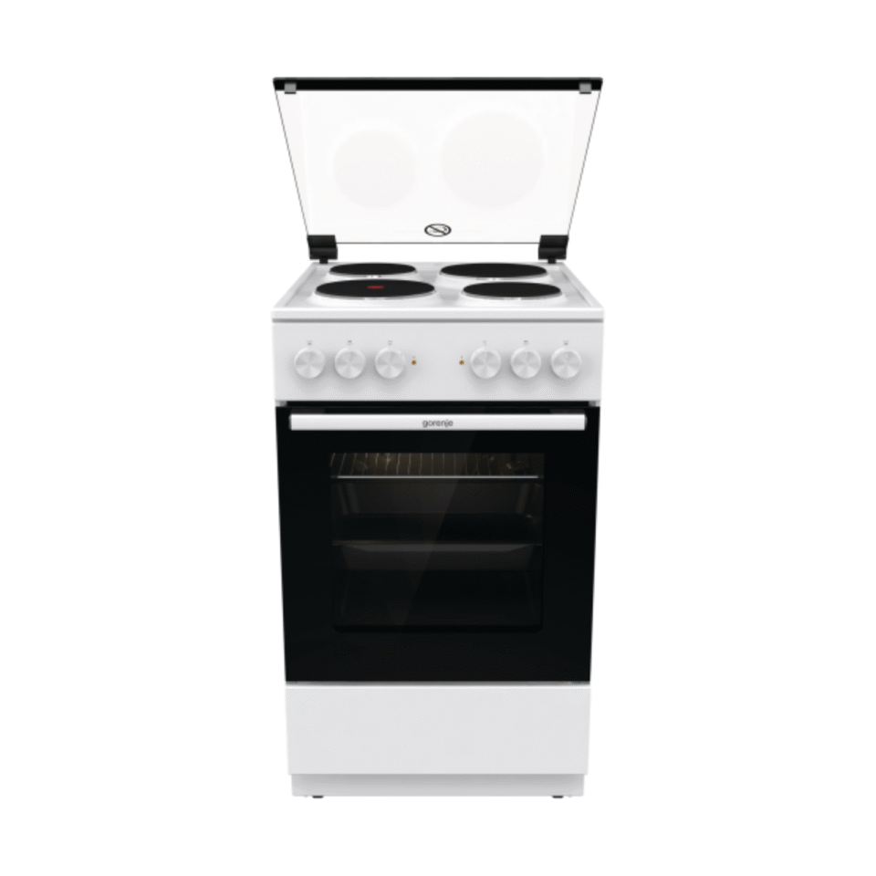 Gorenje GE5A21WH – Električni štednjak, 50 cm, s poklopcem (konvencionalna pećnica)
