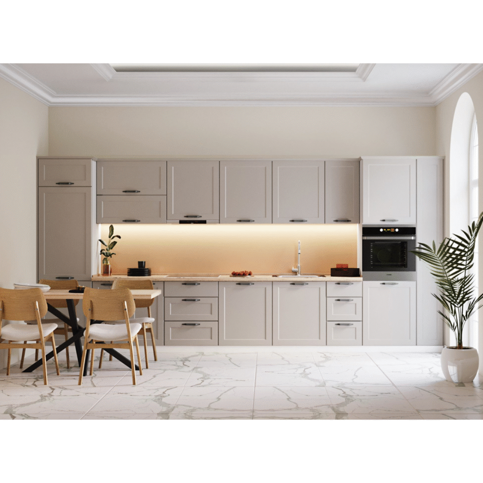 Modularna Kuhinja Contempo – Bijela / Bež / Siva / Pijesak