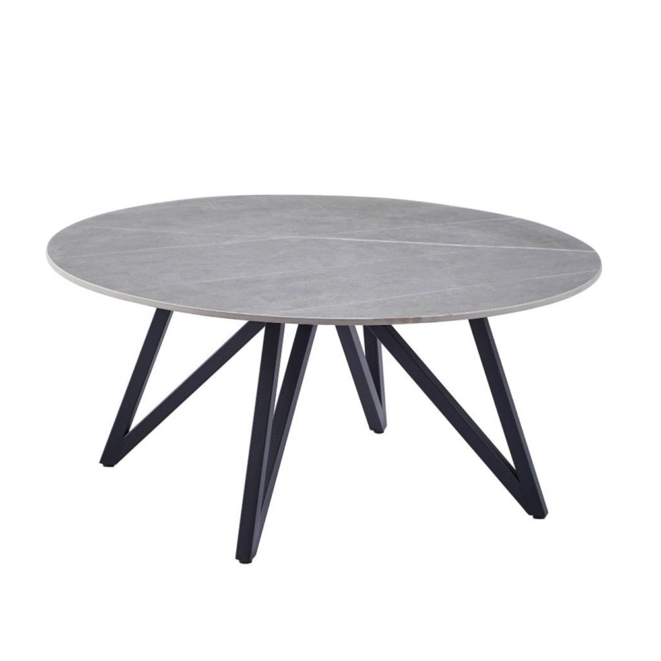 Klub Stol Beliziona – Sivi mramor Ø 90