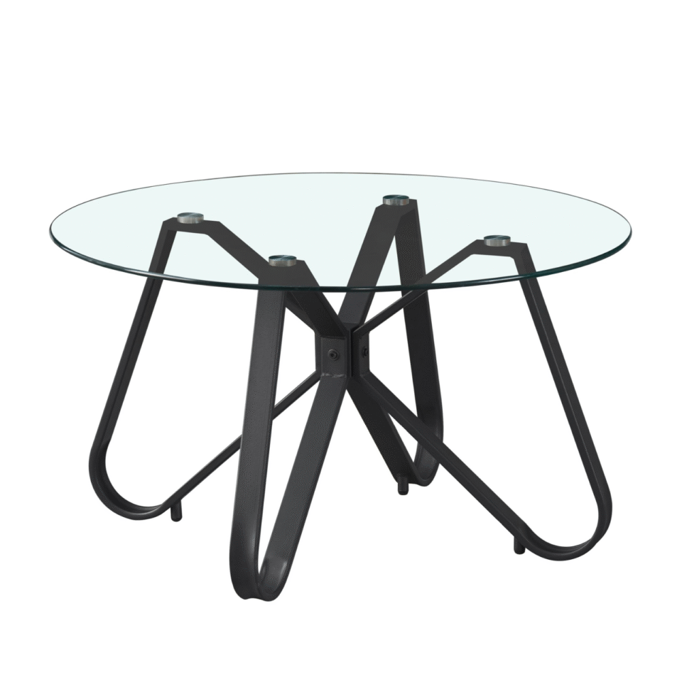 Klub Stol Snape – Prozirno staklo Ø 80